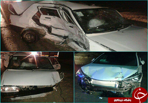 ۸ کشته و زخمی در تصادف شدید ۳ دستگاه خودروی سواری در محور بجنورد _آشخانه +عکس