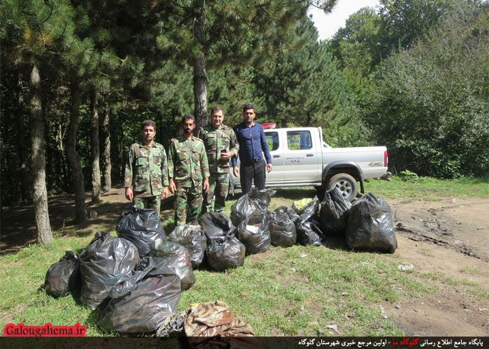 جمع آوری زباله‌های انباشته شده در توسکا چشمه گلوگاه