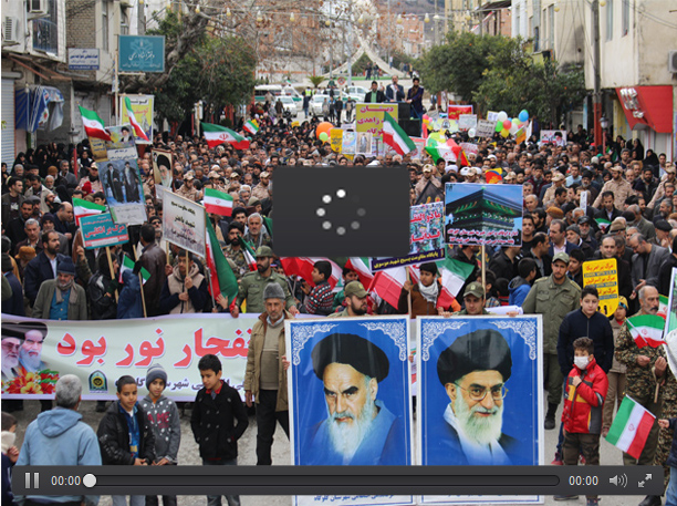 فیلم/ حضور پرشور مردم گلوگاه در راهپیمایی ۲۲ بهمن