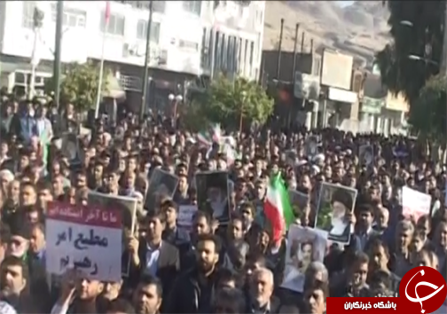 تصاویر برگزاری راهپیمایی پرشور مردم شهرستان پلدختر